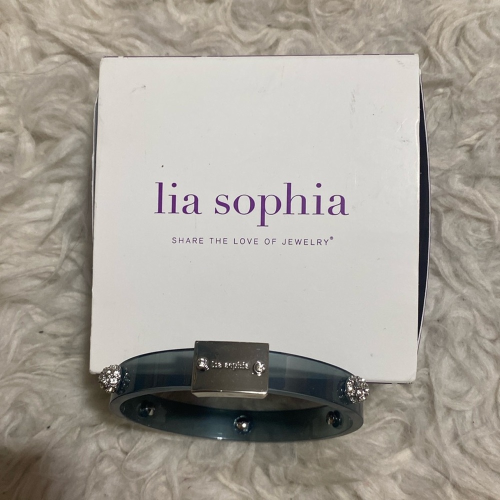 NEW LIA‎ SOPHIA TRANSPARENT CRYSTAL
RHINESTONES BRACELET RESIN